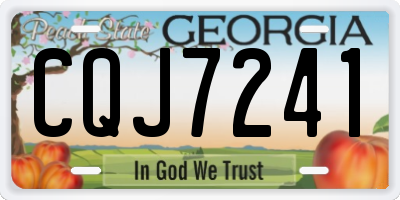 GA license plate CQJ7241