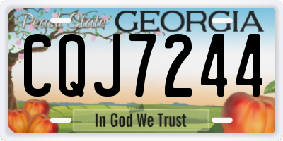 GA license plate CQJ7244