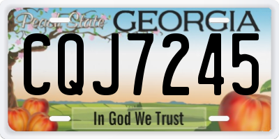 GA license plate CQJ7245