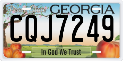 GA license plate CQJ7249