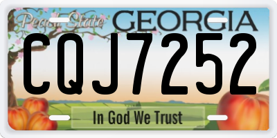 GA license plate CQJ7252