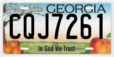 GA license plate CQJ7261