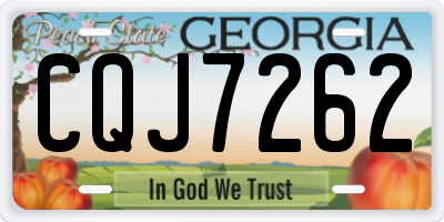 GA license plate CQJ7262