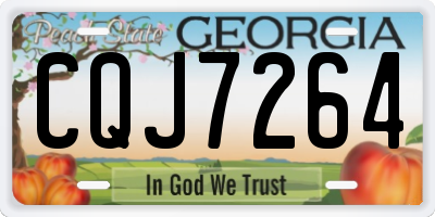 GA license plate CQJ7264