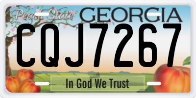 GA license plate CQJ7267