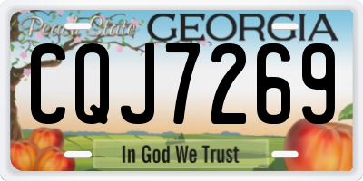 GA license plate CQJ7269