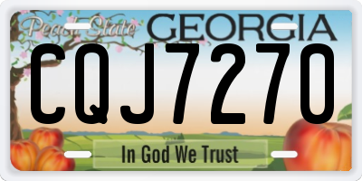 GA license plate CQJ7270