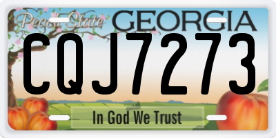 GA license plate CQJ7273