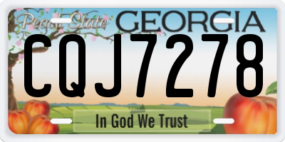 GA license plate CQJ7278