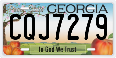 GA license plate CQJ7279