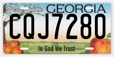 GA license plate CQJ7280