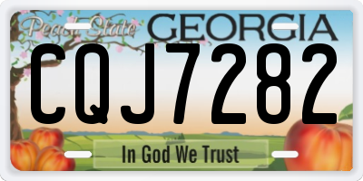 GA license plate CQJ7282