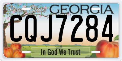 GA license plate CQJ7284