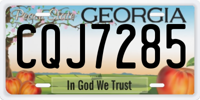 GA license plate CQJ7285