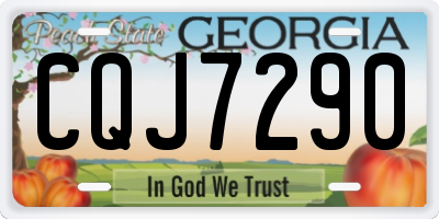 GA license plate CQJ7290