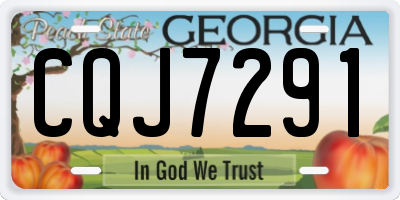 GA license plate CQJ7291