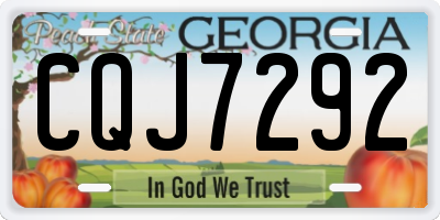 GA license plate CQJ7292