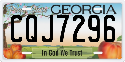 GA license plate CQJ7296
