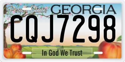 GA license plate CQJ7298