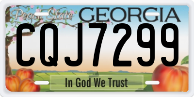GA license plate CQJ7299