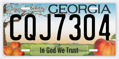 GA license plate CQJ7304
