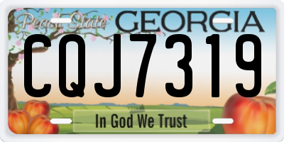 GA license plate CQJ7319