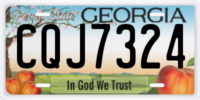 GA license plate CQJ7324