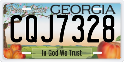 GA license plate CQJ7328