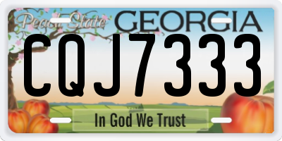 GA license plate CQJ7333