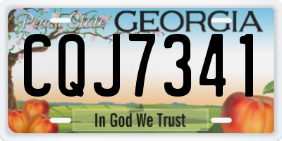 GA license plate CQJ7341