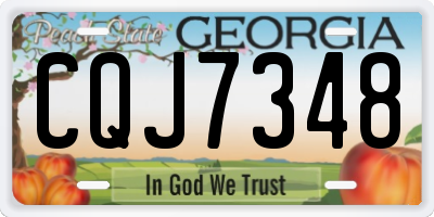 GA license plate CQJ7348