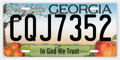 GA license plate CQJ7352