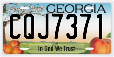 GA license plate CQJ7371