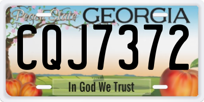 GA license plate CQJ7372