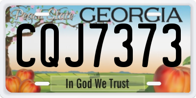 GA license plate CQJ7373
