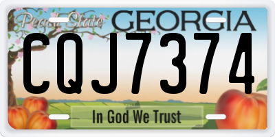 GA license plate CQJ7374