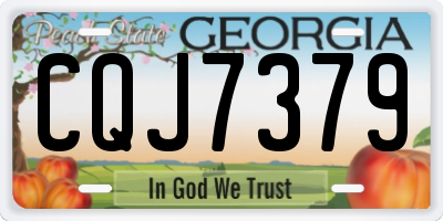 GA license plate CQJ7379