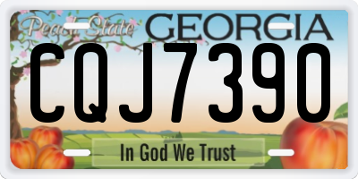 GA license plate CQJ7390