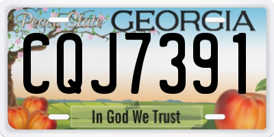 GA license plate CQJ7391