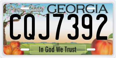 GA license plate CQJ7392