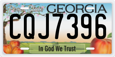 GA license plate CQJ7396