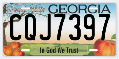 GA license plate CQJ7397