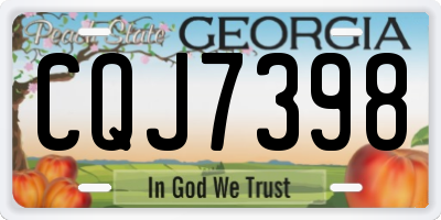 GA license plate CQJ7398