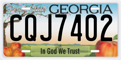 GA license plate CQJ7402