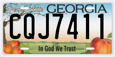 GA license plate CQJ7411