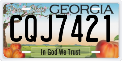 GA license plate CQJ7421