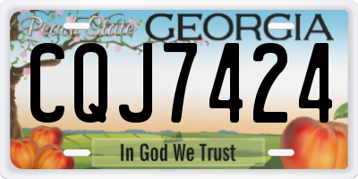 GA license plate CQJ7424