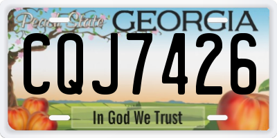 GA license plate CQJ7426