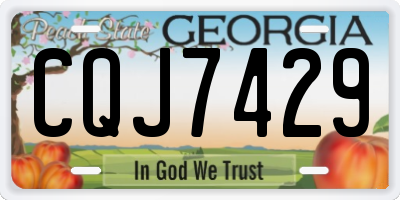 GA license plate CQJ7429
