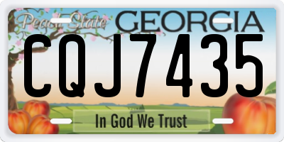 GA license plate CQJ7435